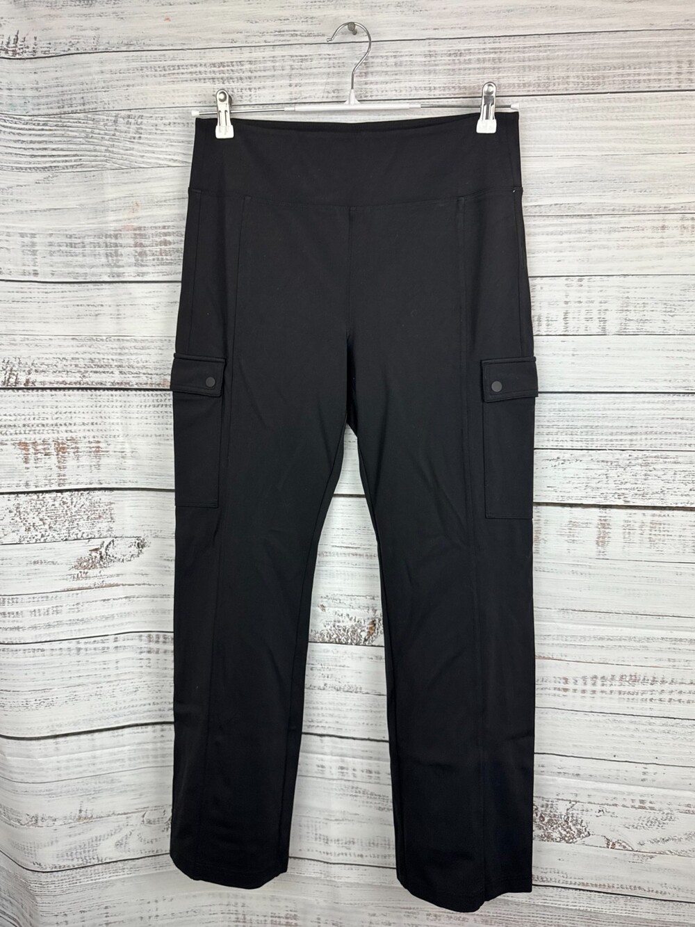 Athleta Delancey Straight Cargo Womens Sz L Pants Black